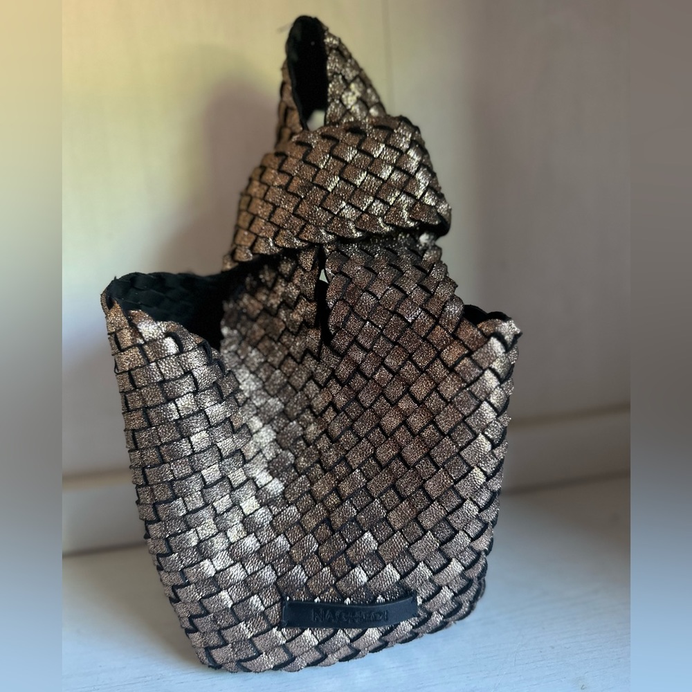 Gold and black Naghedi bag
